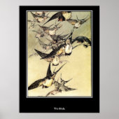 Birds Japanese Vintage Poster (Vorne)