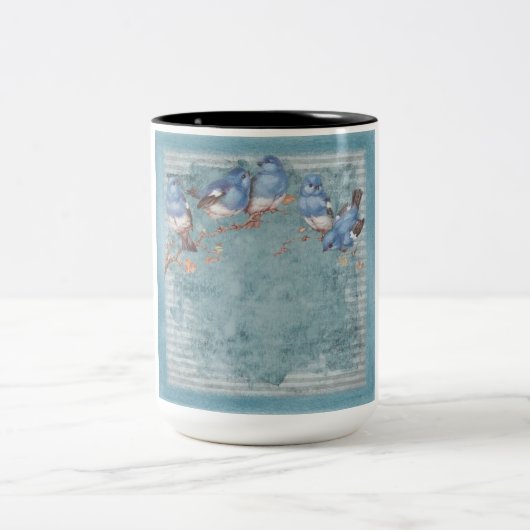 Birds-Kaffee-Tasse Zweifarbige Tasse (Mittel)