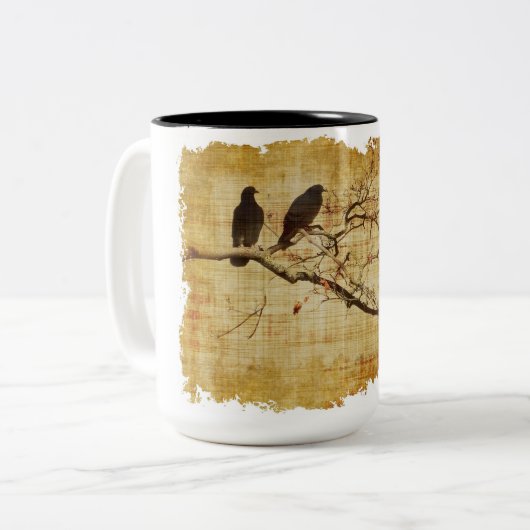 Birds-Kaffee-Tasse Zweifarbige Tasse (Vorderseite Links)