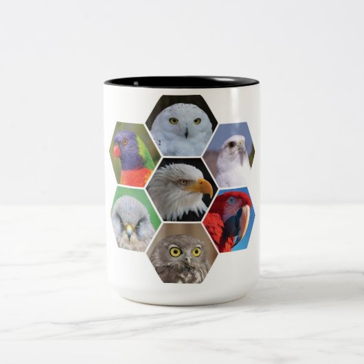 Birds-Kaffee-Tasse Zweifarbige Tasse (Mittel)