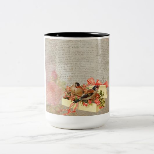 Birds-Kaffee-Tasse Zweifarbige Tasse (Mittel)