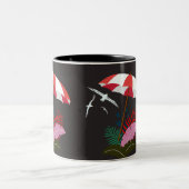 Birds-Kaffee-Tasse Zweifarbige Tasse (Mittel)