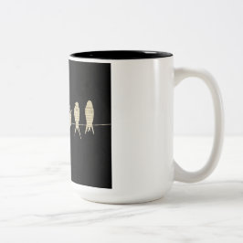 Birds-Kaffee-Tasse Zweifarbige Tasse
