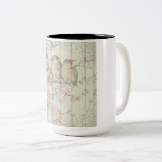 Birds-Kaffee-Tasse Zweifarbige Tasse (VorderseiteRechts)