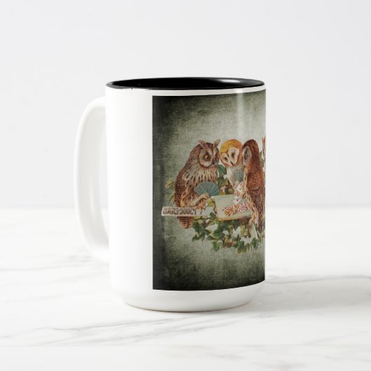 Birds-Kaffee-Tasse Zweifarbige Tasse (Vorderseite Links)