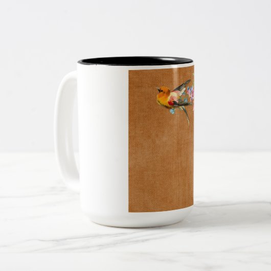 Birds-Kaffee-Tasse Zweifarbige Tasse (Vorderseite Links)