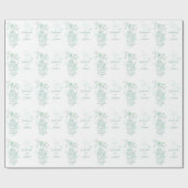 Birds Käfig Grün/Weiß Hochzeit Sonderverpackung Geschenkpapier (Flach)