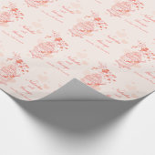 Birds Käfig Korallenorange Hochzeitsstipp Geschenkpapier (Ecke)