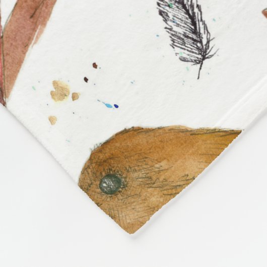 Birds Kardinal Bluebird Chickadee Fleecedecke (Ecke)