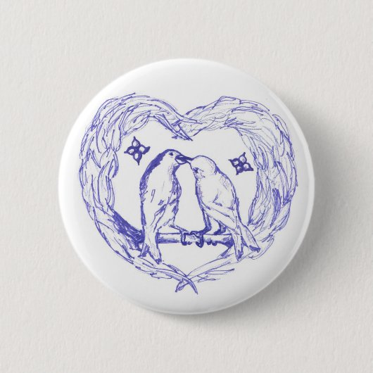 Birds Kissing Button (Vorderseite)