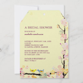 Birds küssen Creamy Brautparty Einladung