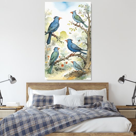 Birds Leinwanddruck (Insitu (Schlafzimmer))