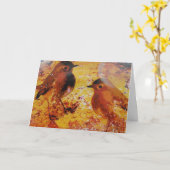 Birds Mixed Media Geburtstag Karte (Gelbe Blume)