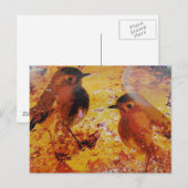 Birds Mixed Media Postkarte (Vorne/Hinten)