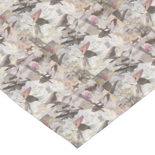 Birds & Music Paper Collage Tablerunner Kurzer Tischläufer