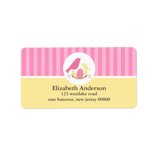 Birds Nest Address Labels Adressaufkleber (Vorne)