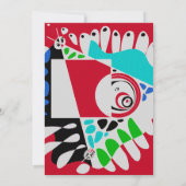 Bird's Nest - Crimson Red Gray Individuelle Name Mitteilungskarte (Rückseite)