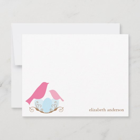 Birds Nest Flat Dankeschön Karten (Vorderseite)