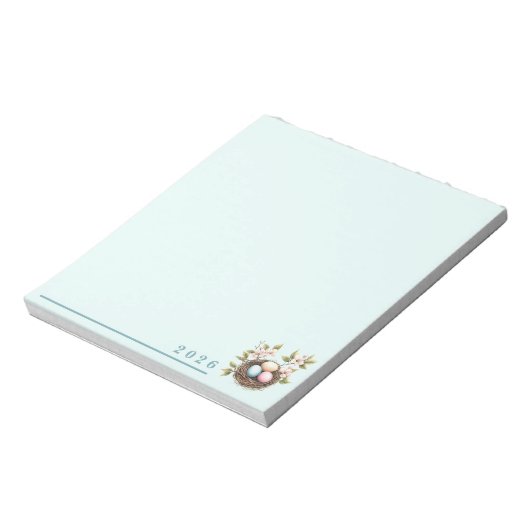 Bird's Nest Springtime Notepad Notizblock (Rotiert)