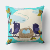 Birds Nest Throw Kissen (Rückseite)