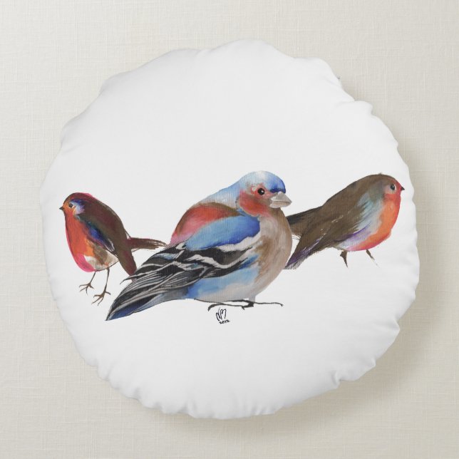 Birds of a Feather 2011 Rundes Kissen (Rückseite)