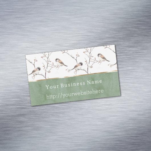 Birds of A Feather Business name website Magnetische Visitenkarte (Beispiel)