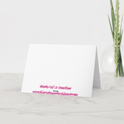 Birds of a Feather Dankeskarte (Rückseite)