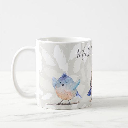 Birds of a Feather mit Namen Kaffeetasse (Links)