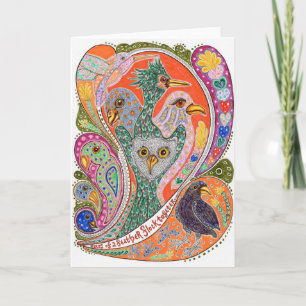 Birds of a Feather notecard Karte