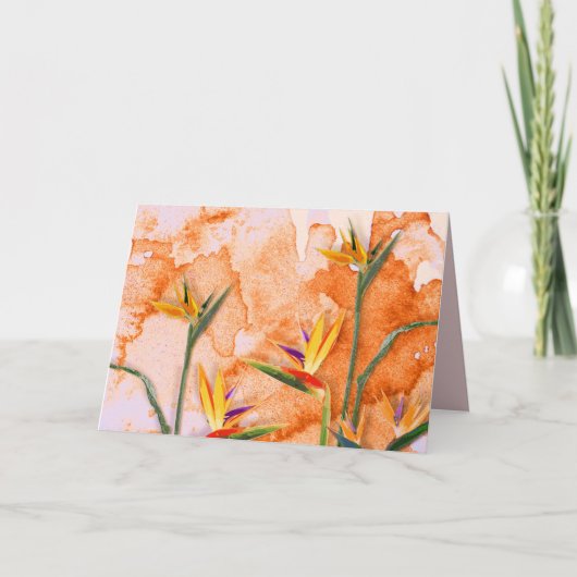 Birds of Paradise in Bloom Dankeskarte (Vorderseite)