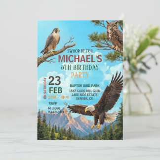 Birds of Prey Birthday Party Invitation Einladung