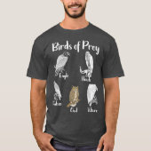Birds of Prey Eagle Hawk Falcon Owl Vulture T-Shirt (Vorderseite)