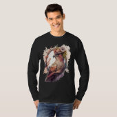 Birds Of Prey Kite Bird Flower Crown Floral T-Shirt (Vorne ganz)