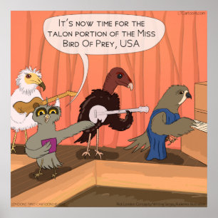 Birds of Prey Talon Contest Funny Poster