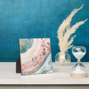 Birds on a Heart Branch  Fotoplatte