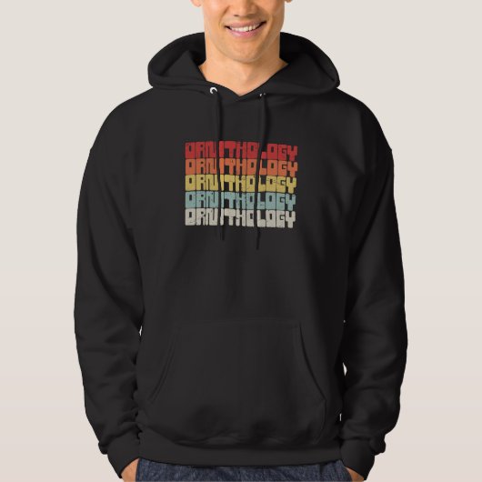 Birds & Ornithology  Retro Funny Ornithologist Hoodie (Vorderseite)