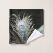 Birds Peacock Feathers Badhandtuch Set (Waschlappen)
