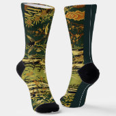 Birds,Phoenix Flowering Tree Branches Lotus Flower Socken (Gewinkelt)