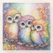 Birds-Regenbogen 1 Glasuntersetzer (Vorderseite)
