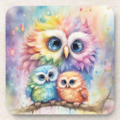 Birds-Regenbogen 4 Getränkeuntersetzer (Vorderseite)