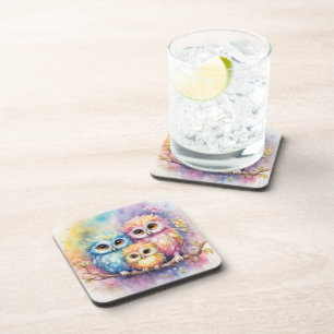 Birds-Regenbogen 5 Getränkeuntersetzer