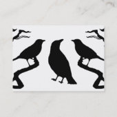 Birds-Silhouette-Visitenkarten Visitenkarte (Rückseite)