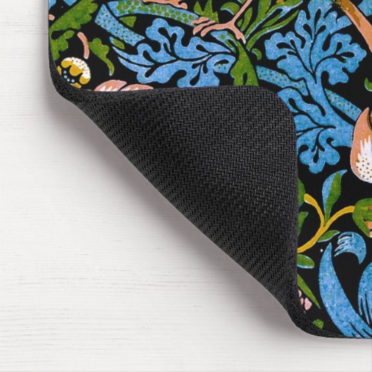 Birds & Strawberries William Morris Kunst & Kultur Mousepad (Ecke)
