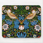 Birds & Strawberries William Morris Kunst & Kultur Mousepad (Vorne)