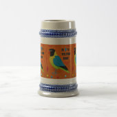 BIRDS THEMA PARROT ART BILDFARBEN GEMISCHT BIERGLAS (Mittel)