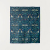 "Birds" von William Morris Blue Pattern Wandteppich (Vorderseite)