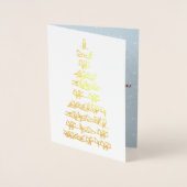 Birds Weihnachtsbaum Folienkarte (Vorderseite)