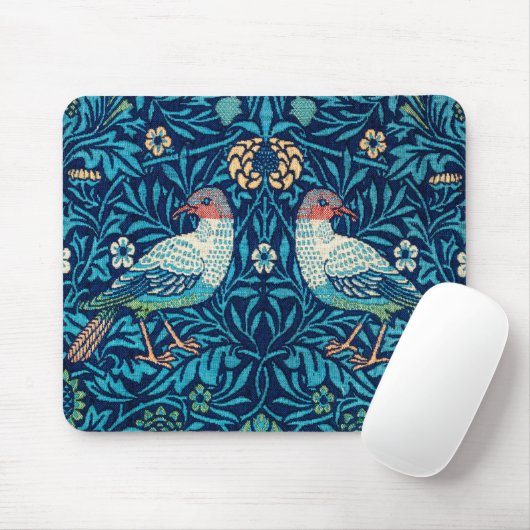 Birds, William Morris Mousepad (Mit Mouse)