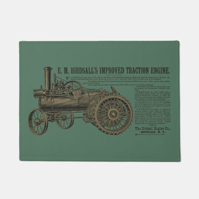 Birdsall's Steam Motor Traction Motor 1889 Farm Fußmatte (Vorderseite)