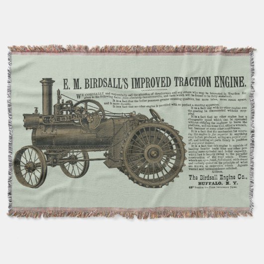 Birdsall's Steam Traction Motor 1889 Farm Traktor Decke (Vorderseite)